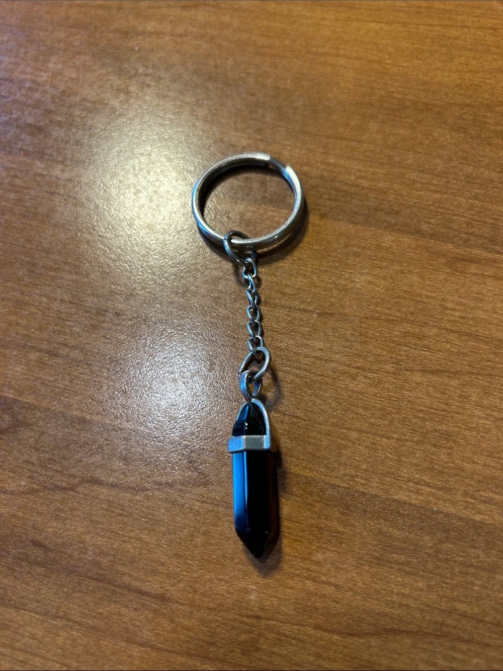 Black Crystal Point Keychain
